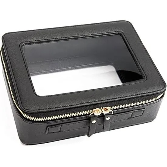 Clear PU & PVC Cosmetic Case reference sample