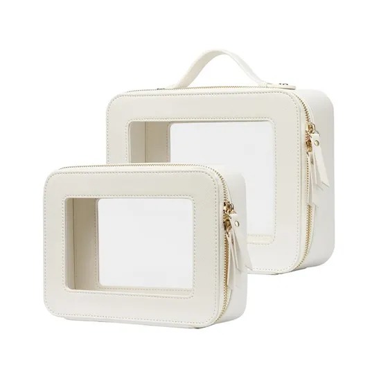 White-trim clear cosmetic case set from Changrong