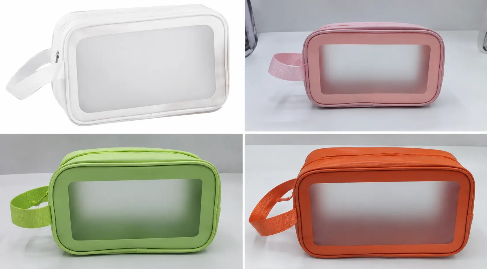 Anonymous UK PVC cosmetic bag programme in four colours